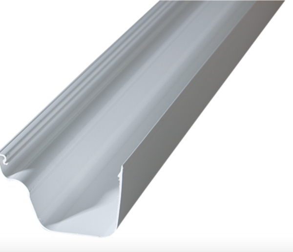 Plastmo K-Snap 120-in x 4 1/2-in White Vinyl Gutter